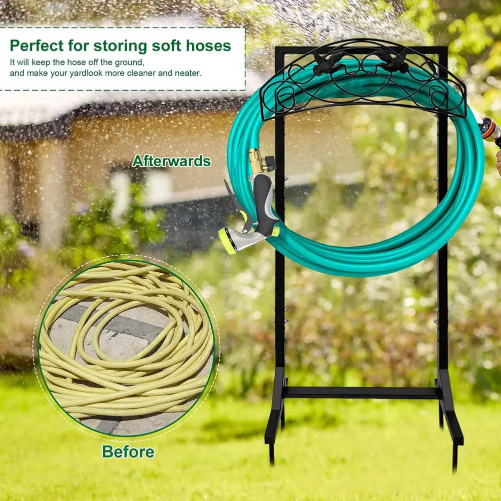 Detachable Hose Hanger Rust-resistant Garden Hose Holder with Strong Support Easy Installation Outdoor Hose Hanger for Storage