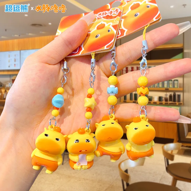 

Miniso натуральная капибара Lulu Xiaobiaoga пара брелок на пуговицах креативная мультяшная кукла цепочка для мобильного телефона подвесная цепочка для наушников