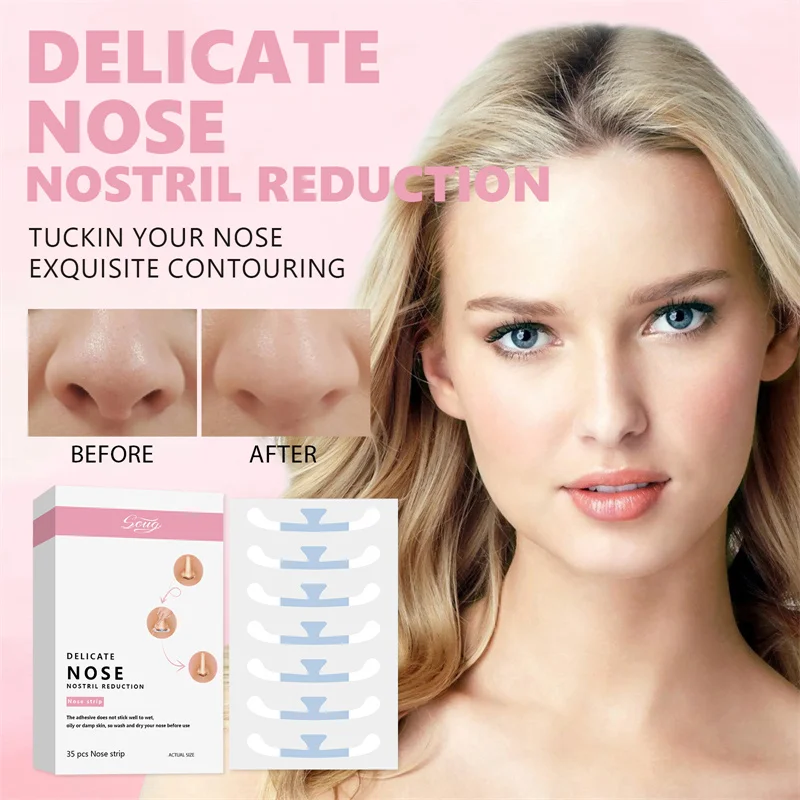 جمال غير مرئي تقلص الأنف الجناح ملصقات تأثيري خاص الأنف يتقلص شرائط تقليص أجنحة الأنف الأنف الصغيرة ضيق رقيقة الأنف