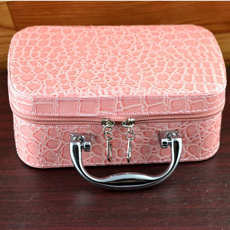 Earth Tell Recommendation! Travel Bag Fashion Princess Jewelry Box Cosmetic Case PU Storage Box Jewelry Display Brithday Gift