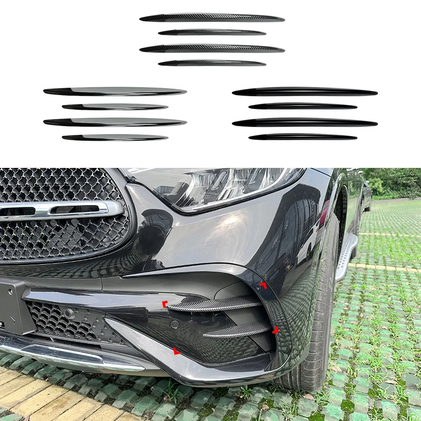 

4X Auto Front Bumper Lip Splitter Spoiler Decorate Trim For Mercedes-Benz GLC-Class X254 GLC260 300 AMG 2023+ Car Accessories