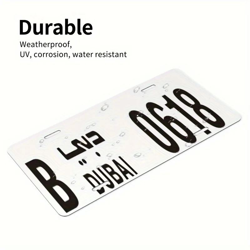 ,  Aluminum License Plate Sign, Retro Wall Decor, Durable & Corrosion-Resistant, Trendy Art for Home Kitchen, Reusable Hanging D