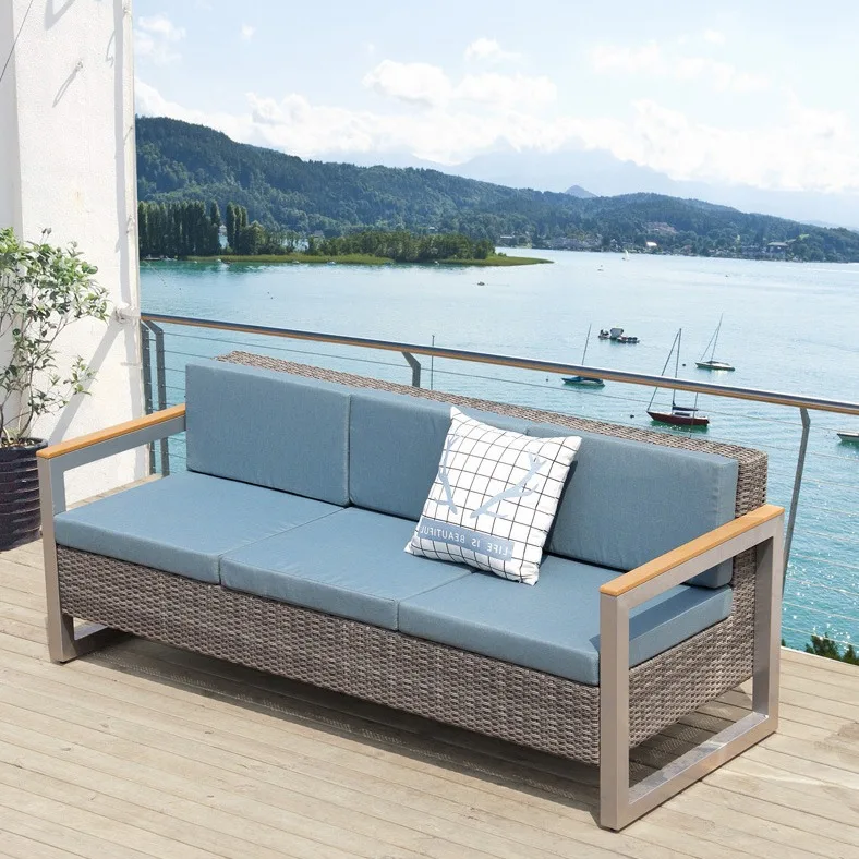 Outdoor Rattan Sofa Balcony Living Room Hotel Villa Clubhouse