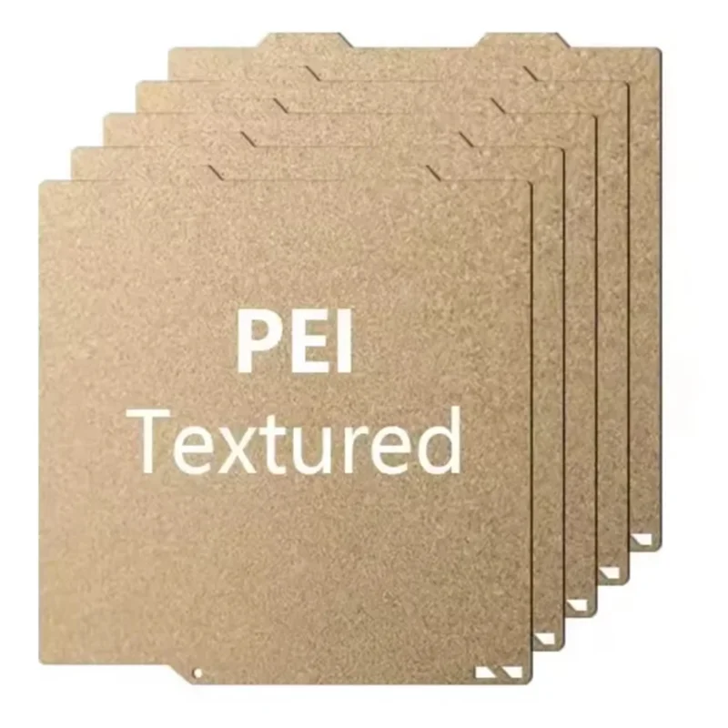 

ABKP-5Pcs Printing Panel Spring Steel Pei Plate Accurate Efficient Dual Side Textured PEI 3D Printer Build Plate