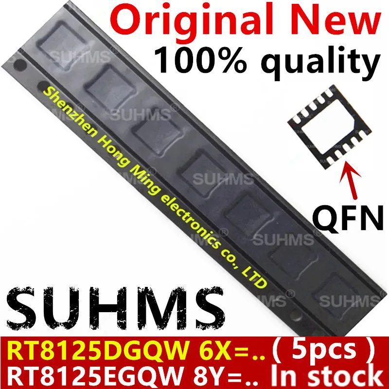 (5piece)100% New RT8125DGQW RT8125D 6X=2B 6X= RT8125EGQW RT8125E 8Y=4J 8Y=4F 8Y= QFN-10