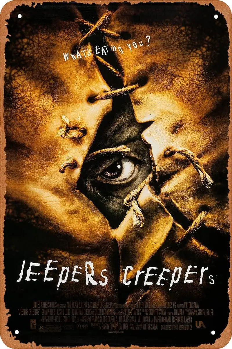 Jeepers Creepers Movie Poster Vintage Movie Tin Sign Metal Poster for Wall Decor 8x12 Inch sign