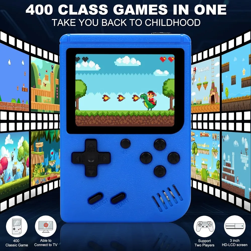 400 Games 3.0 Inch Handheld Game Console Classic FC Emulator Children Portable Video Game Console Kids Mini Retro Gaming Machine