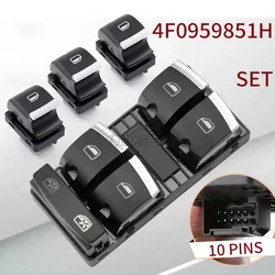 NEVOSA 4F0959855B 4F0959851H For Audi A6 S6 A6L RS6 A3 S3 Q7 2005 2006 -2011 Car Single Button Master Window Switch 4F0959851