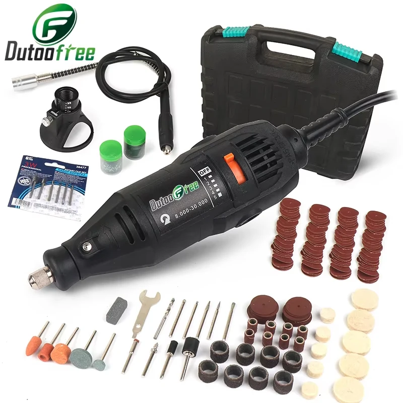 

130W Electric Rotary Tool Mini Drill Electric Drill Dremel Grinder Mini Polishing Machines With Grinding Accessories Set