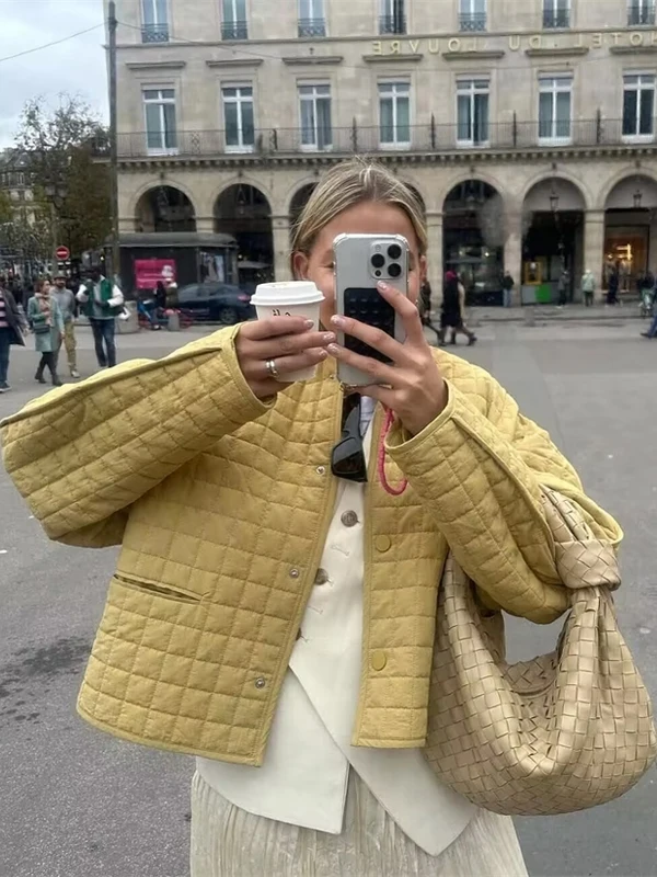 

Faionable Casual Cotton Jaet Women's Warm Winter Coat Loose Fit Regular Sve Long round Ne Single Button Closure