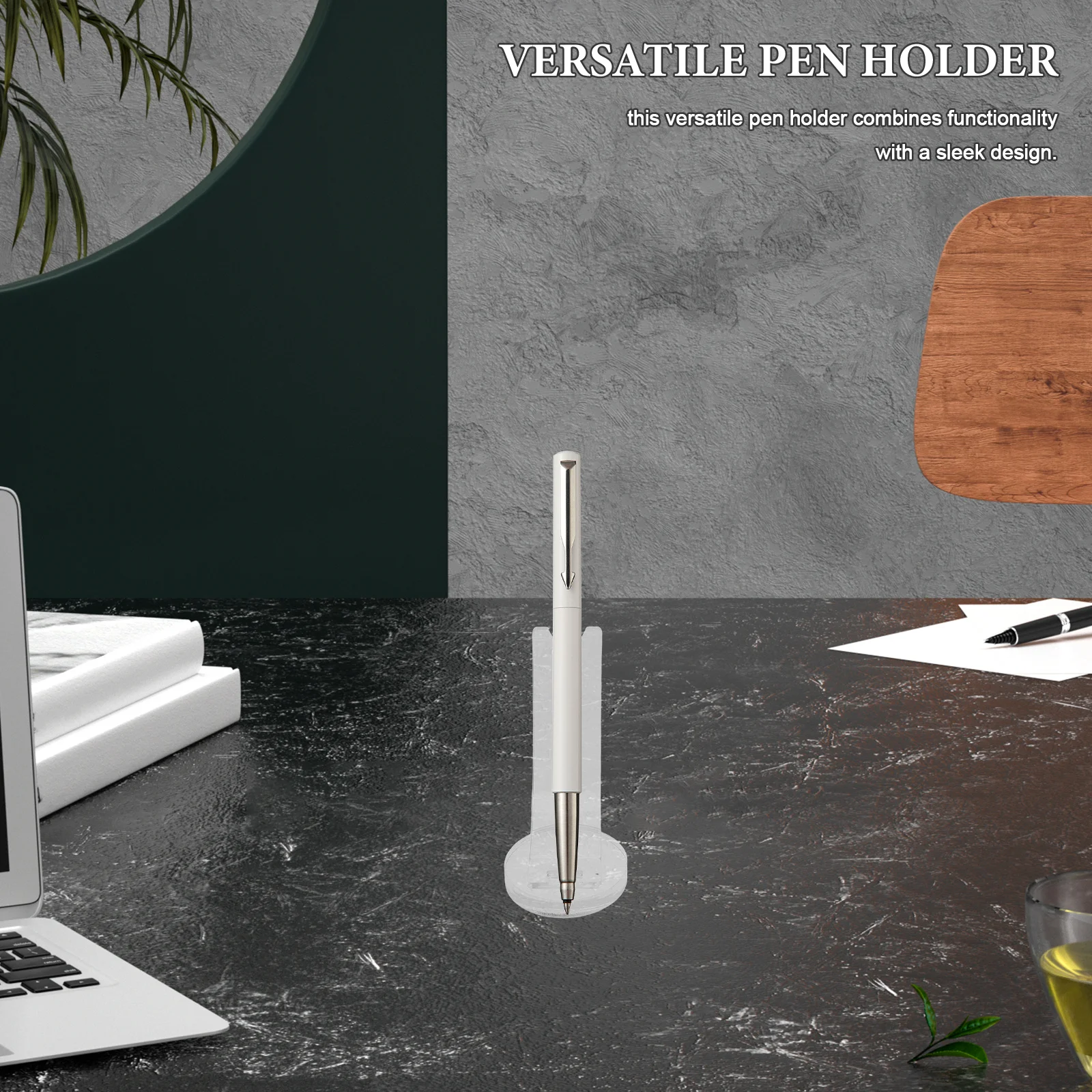 

3Pcs Sleek Acrylic Display Stand Clear Pen Holder for Office Home School Use Multi-Functional Rack for Stationery