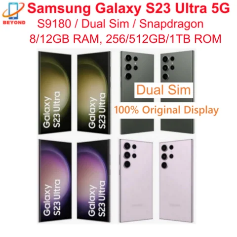 Samsung Galaxy S23 Ultra 5G Dual Sim S9180 6.8" OLED ROM 256GB/512GB/1TB RAM 8/12GB Snapdragon NFC Original Android Cell Phone