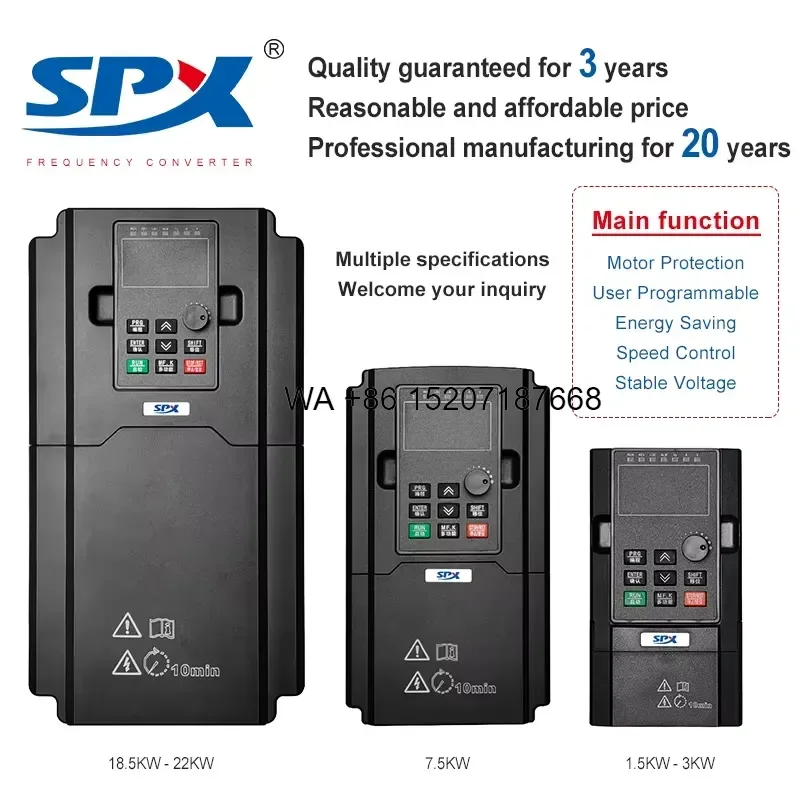 Wmwmnu for SPX 7.5-30KW Variable Frequency Converter 3 Phase Solar Water Pump Compressor Motor AC Drive 220V 380V Vector