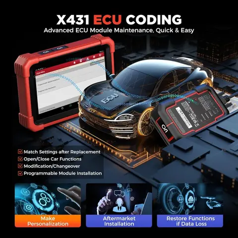 Wireless OBD2 Scanner with ECU Coding CANFD Bidirectional Scan Tool 35 Services All Systems Diagnostic FCA AutoAuth 2 Years