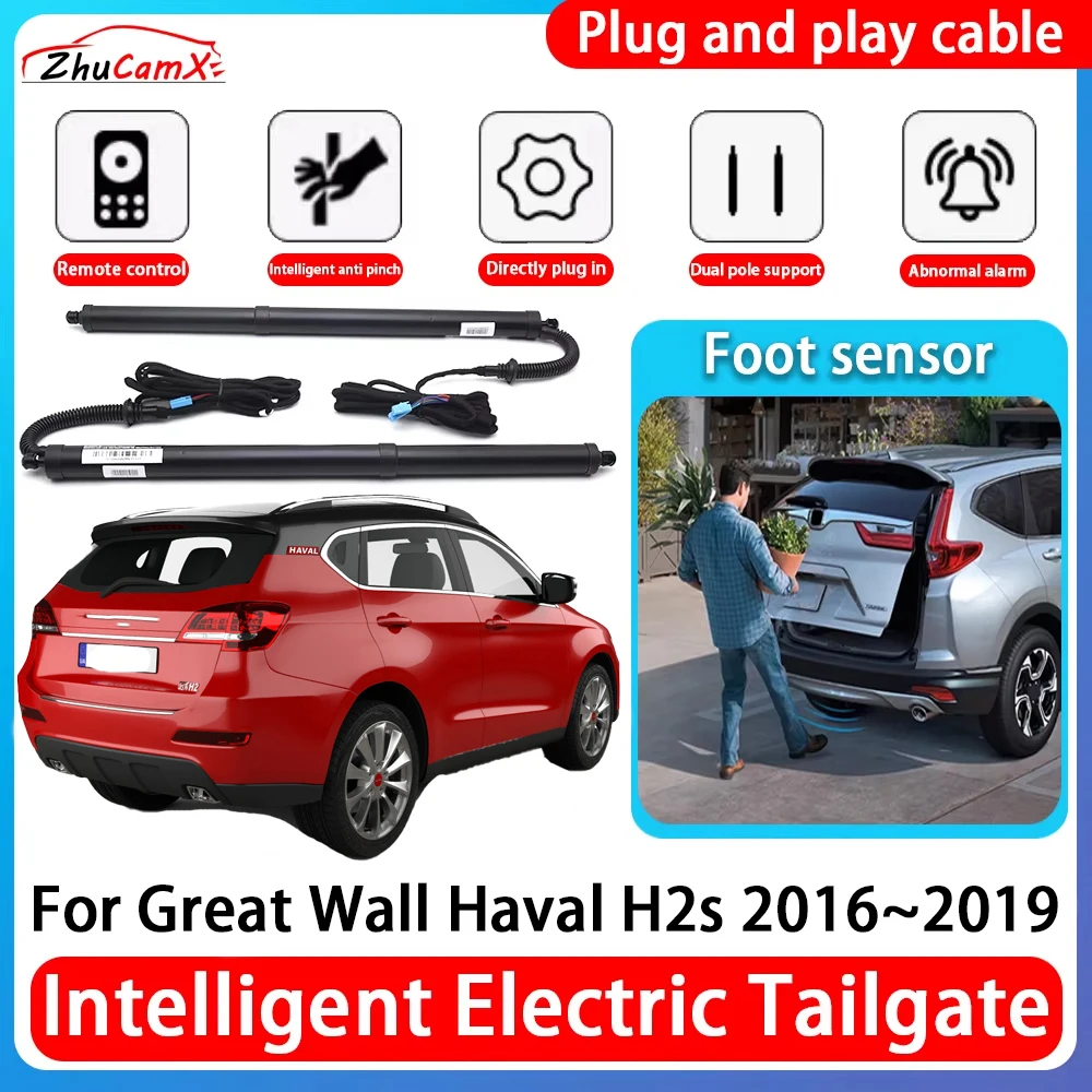 ZhuCamX Car Power Trunk Electric Suction Tailgate Intelligent Tail Gate Lift Strut For Great Wall Haval H2s 2016~2019