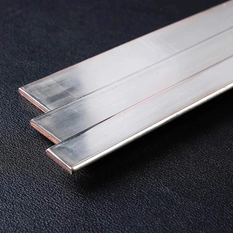 Tinned Copper Flat Busbar 500mm Length Purple Copper Strip Grounding Conductive Plate 2mm-5mm