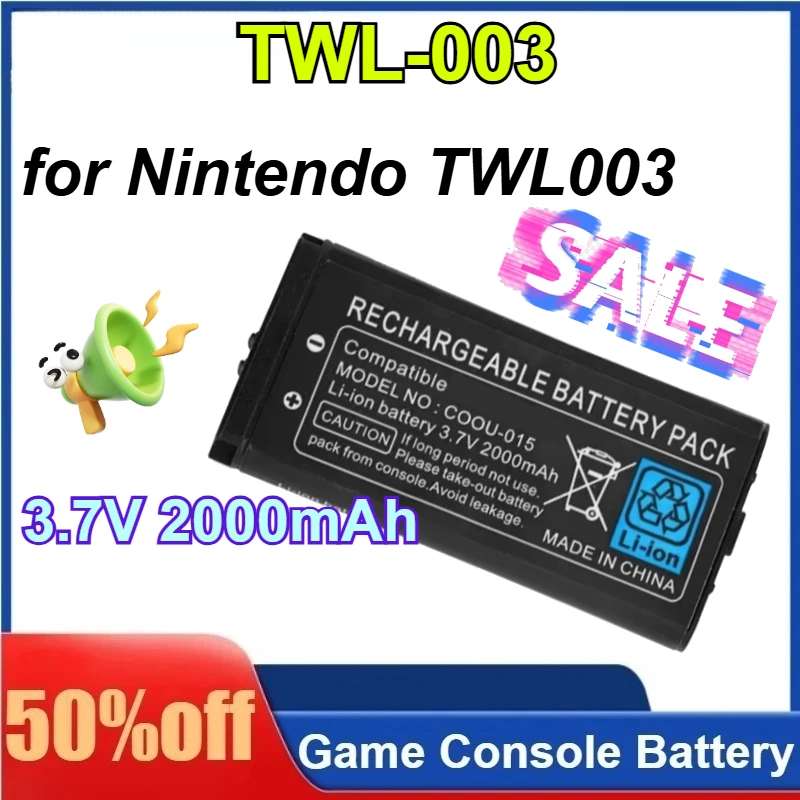 

TWL-003 3.7V 2000mAh for Nintendo TWL003 Ndsi Game Console Built-in Batteries Rechargeable Battery