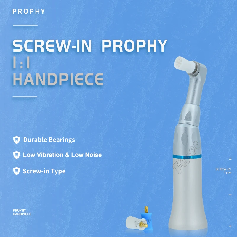 Dental Polishing Prophylaxis Handpiece Screw-in Prophy 1:1 Against Contra Angle Handpiece