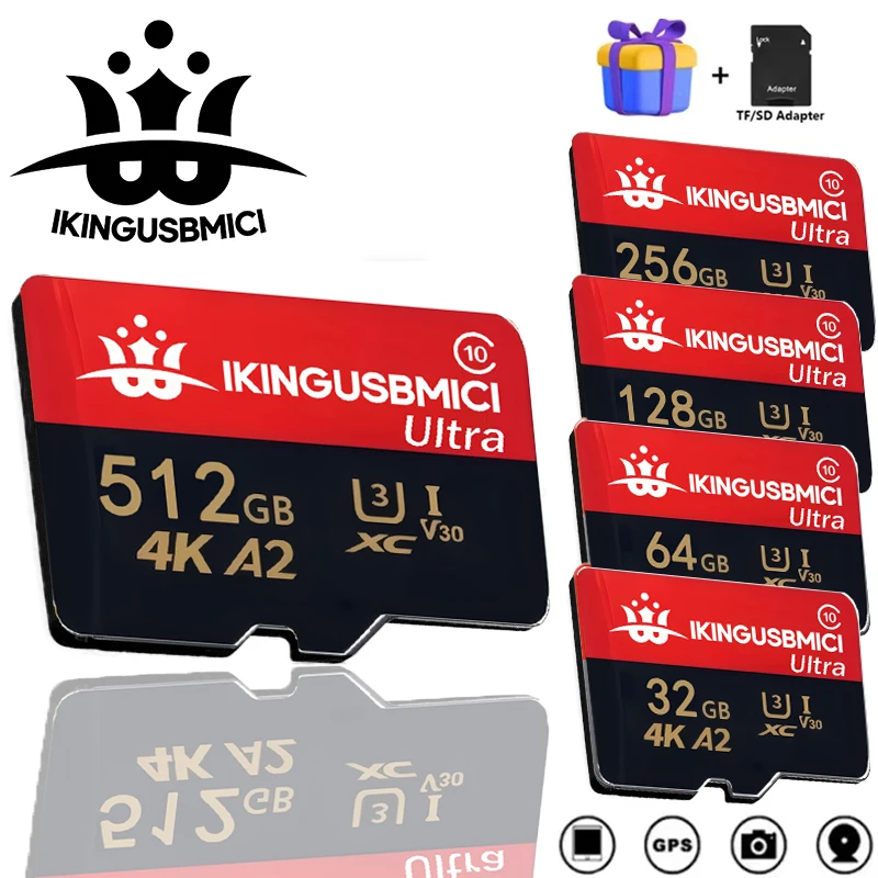 TF Cards Micro TF/SD Card SD Cards Memory Card 32GB 128GB 256GB Universal C10 Full HD for Laptop Gaming Nintendo Switch
