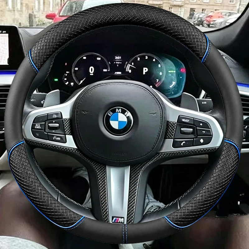 Hand-stitched Black Super-fine Suede Car Steering Wheel Cover for bmw M Sport G30-G32 G20 G21 G11 G14-G16 X3 G01 X4 G02 X5 view 2