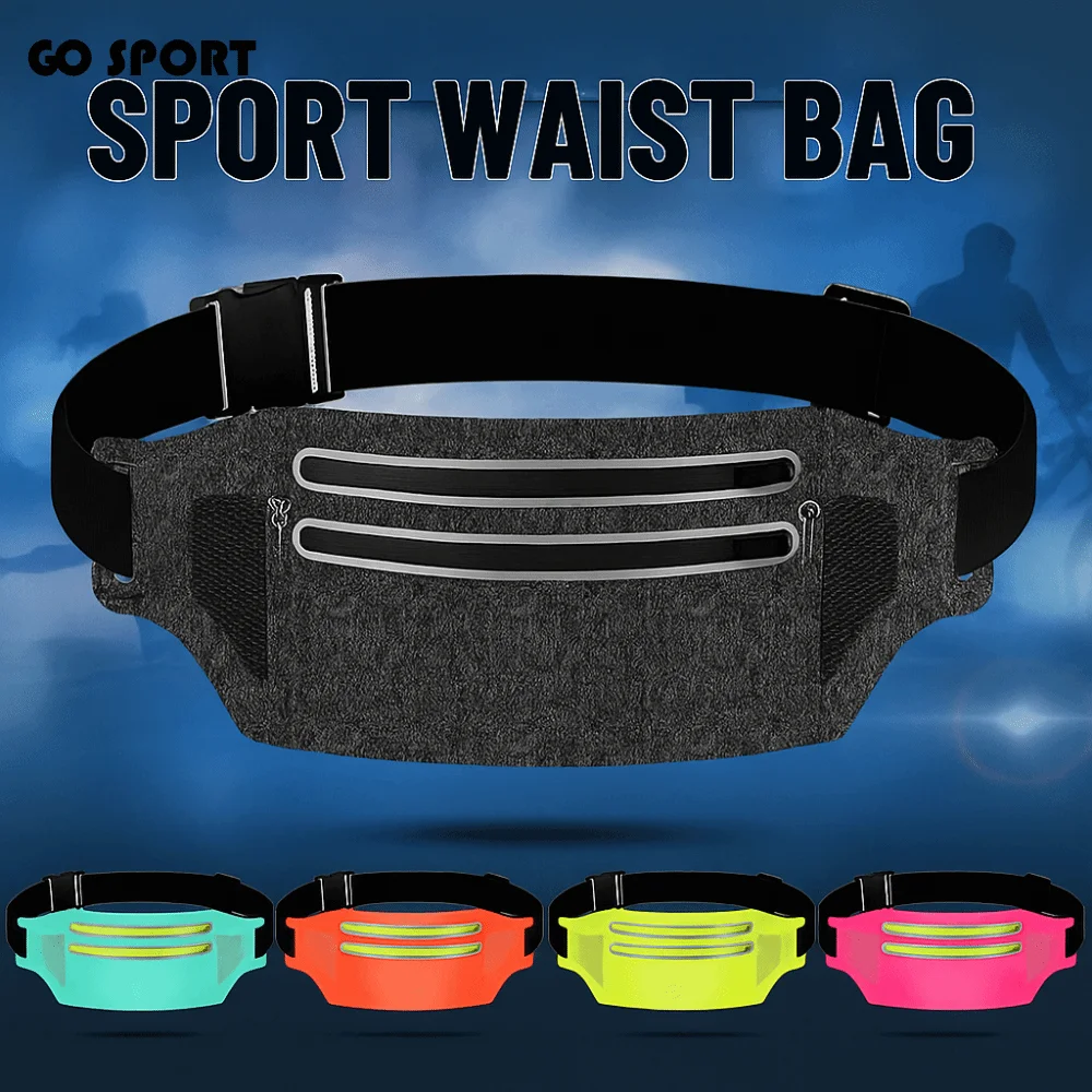

Ультратонкая спортивная поясная сумка, высокоэластичная, плотно прилегающая, для бега, для телефона, многофункциональная, большой вместимости, спортивная сумка для телефона