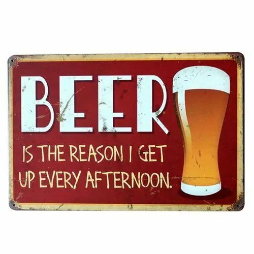 

Beer Sign Metal Tin Wall Decor Bar Pub Garage Plaque...NEW