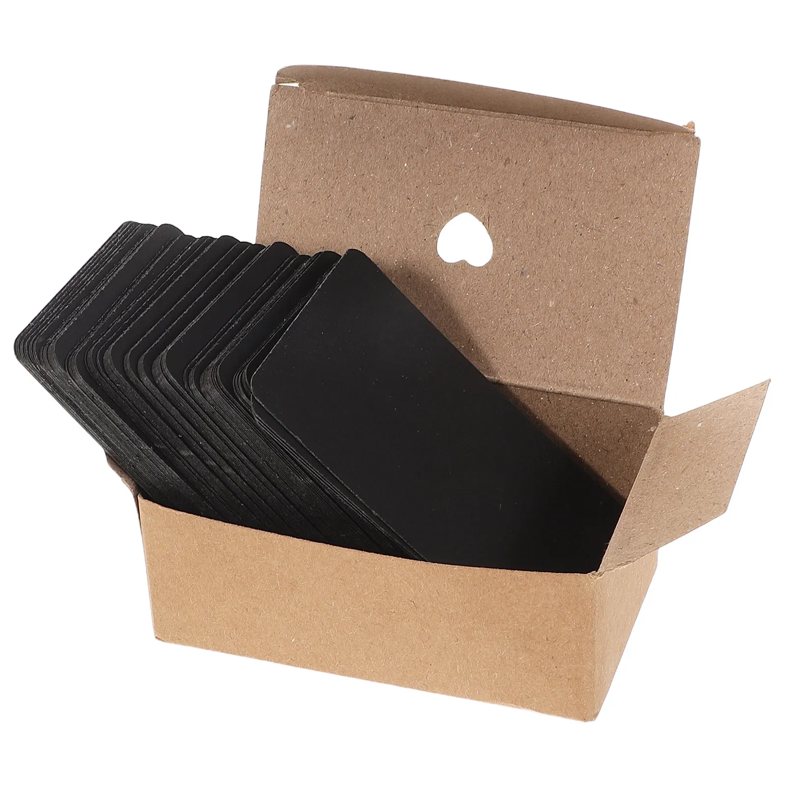 

100Pcs Black Blank Cards Sturdy Smooth Paper for DIY Crafting Playing Word Note Cards Learning Entertainment
