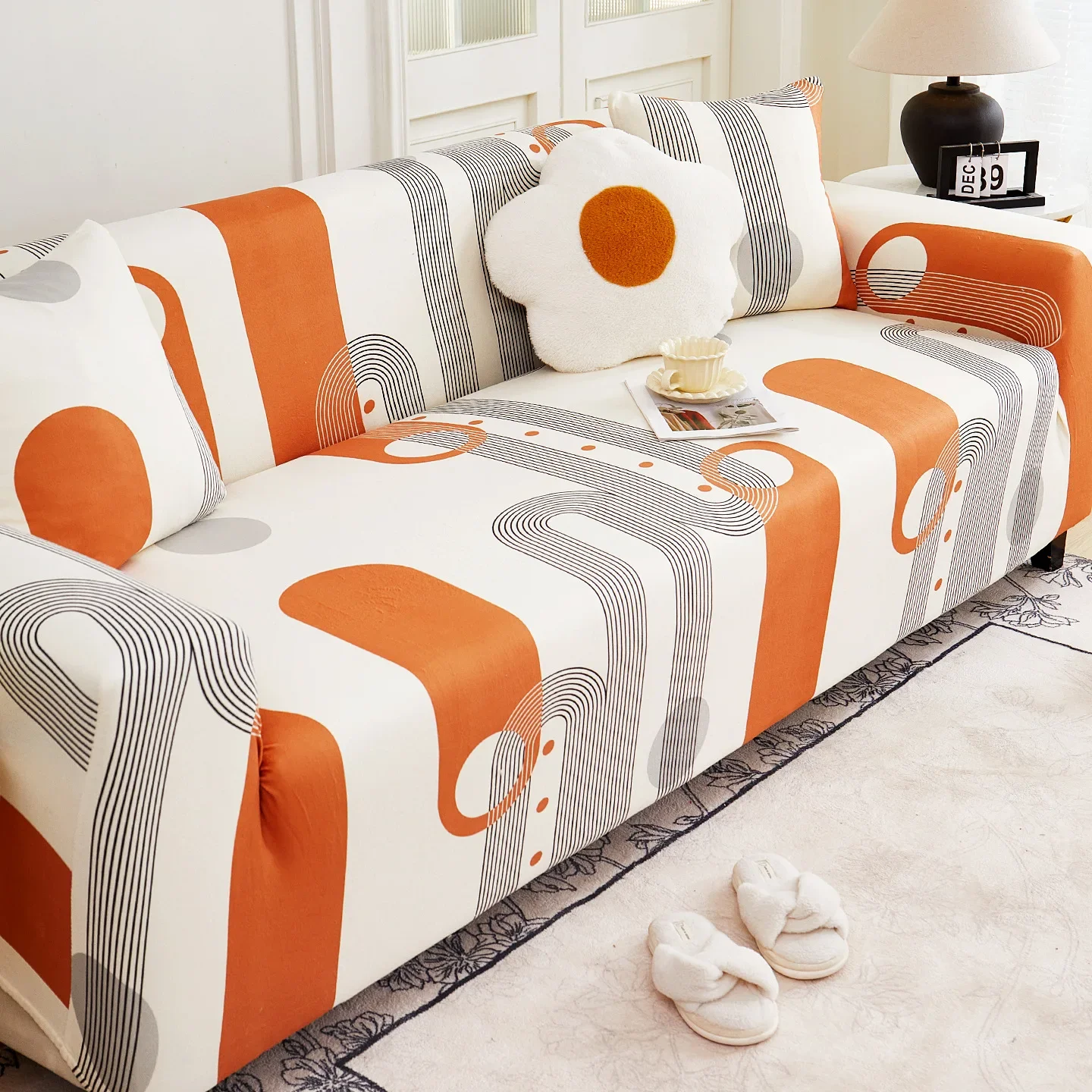 1/2/3/4 Seat Geometric Sofa Covers for Living Room Elastic Corner Couch Cover L Shaped Chaise Longue Slipcovers Chair Protector