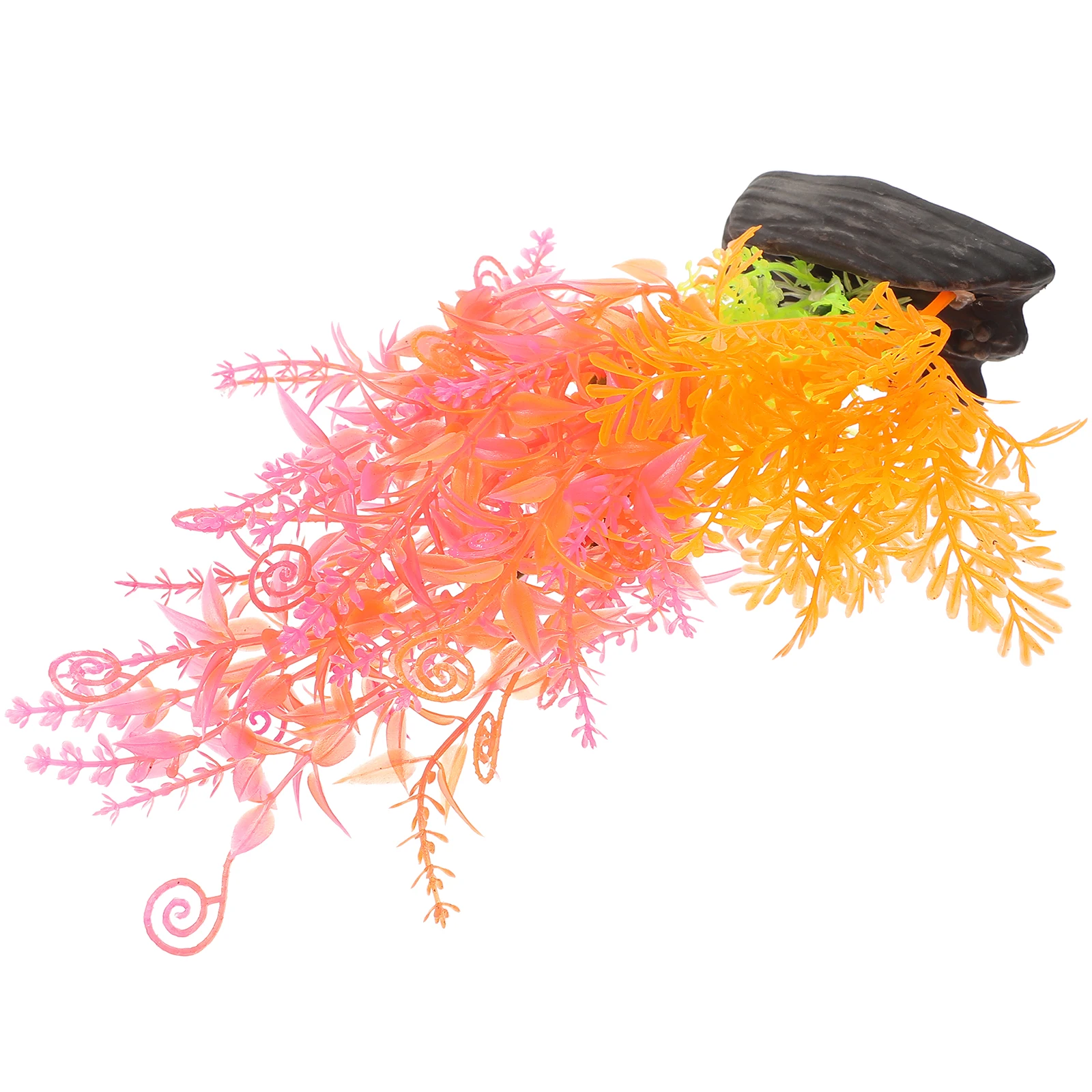 

Plastic Aquatic Decoration Large Artificial Plants for Fish Tank Landscaping Durable Aquarium Decor Safe Water Use Thick Bottom