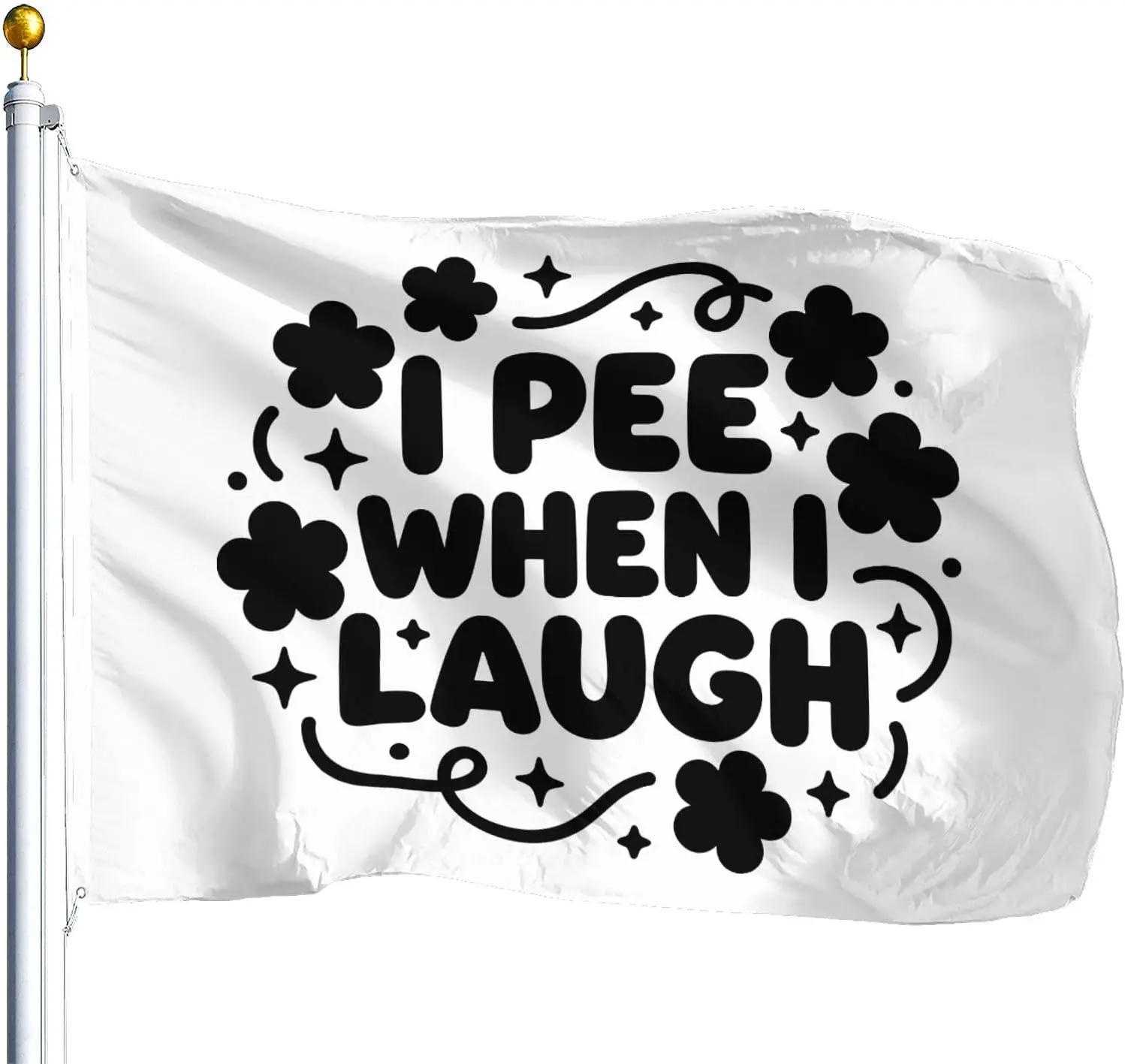 Flagicts 100% Polyester I Pee When I Laugh Flag