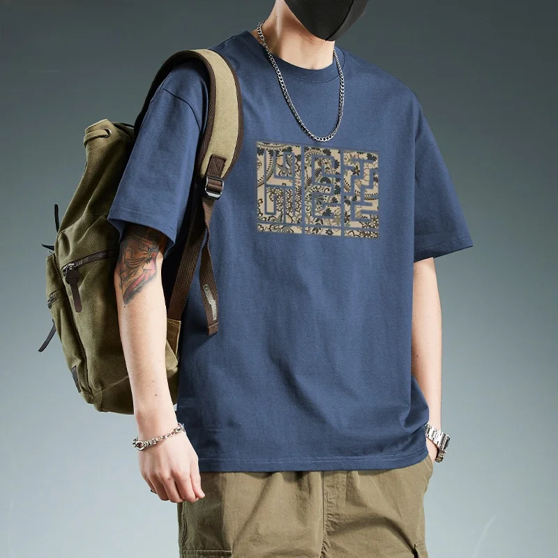 Gray blue-2208 short sleeves-100% cotton