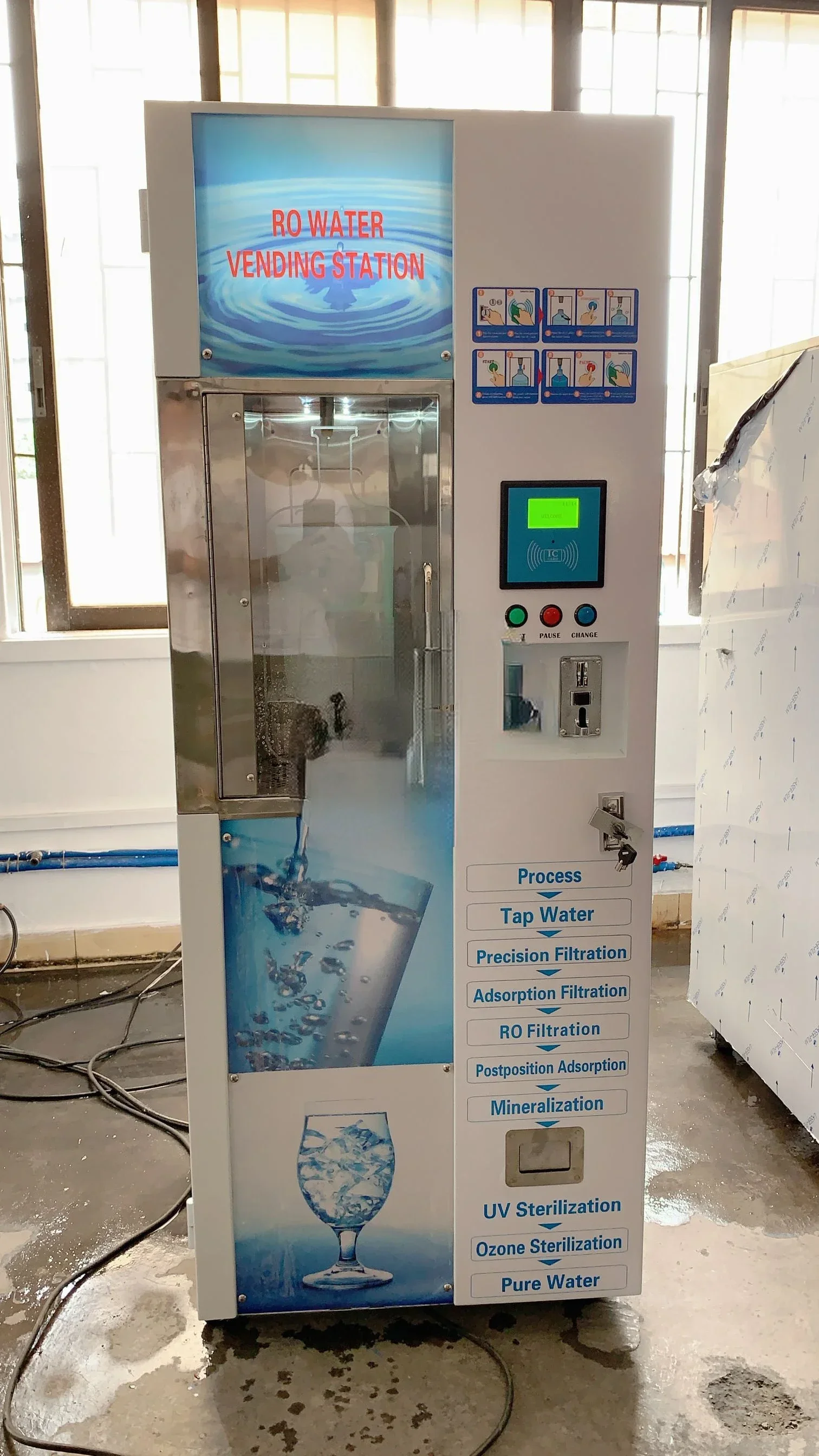 New 400/600/800GPD Purified Water Vending Machine Reverse Osmosis Dispenser Water Vending Machine With Card Reader Option Hot sa
