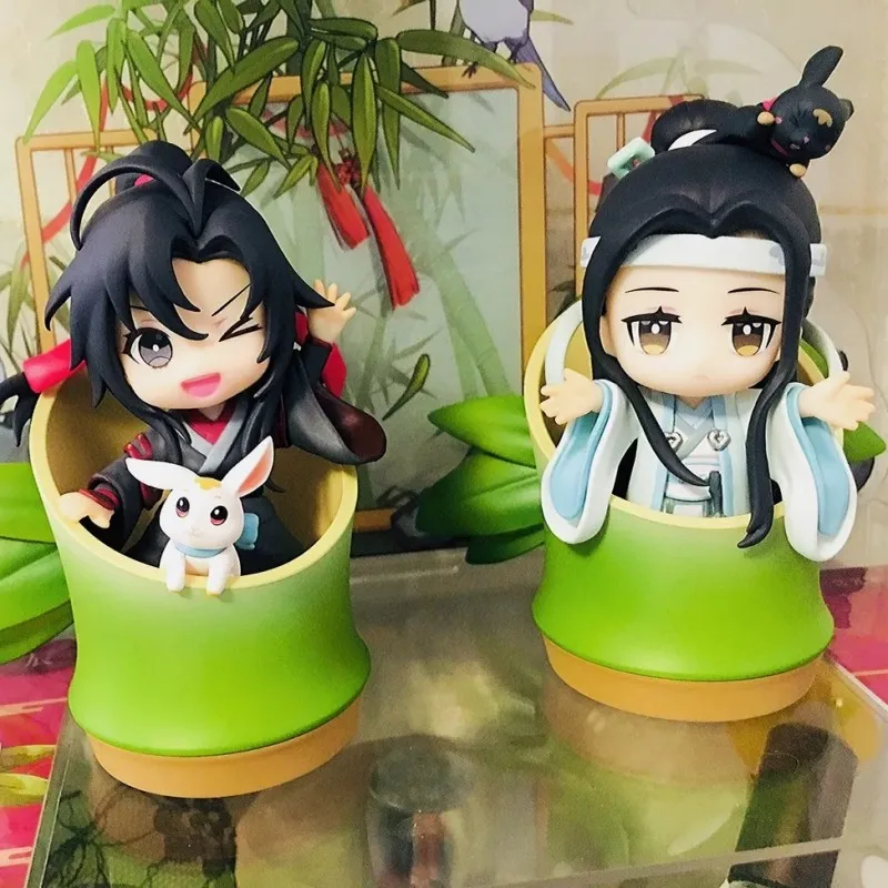 Wei Wuxian Lan Wangji Anime Figure Model Dolls Figures Set Q Version Action Figures Collection Children Kids Toys Gifts Decorat