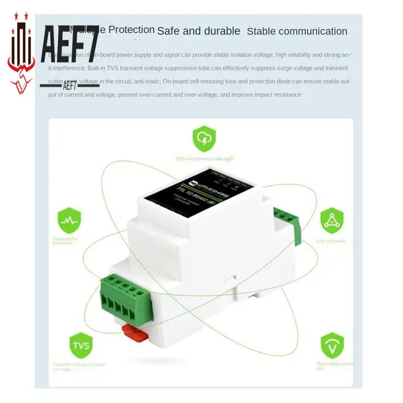 

AEF7-Waveshare Industrial Guide TTL To RS422 Module Electrical Isolated TTL To RS422 Serial Port Converter With Isolation