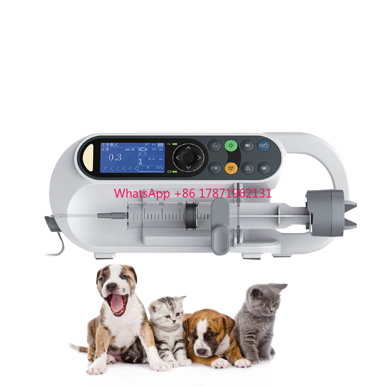 Electric Pet Hospital Syringe Pump Veterinary Injection Pump Animal Single Channel Syringe Pump