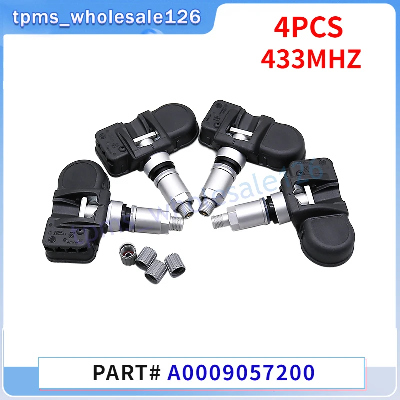 A0009057200 TPMS 433MHZ Tyre Sensor 4PCS For Mercedes-Benz W246 W204 C117 W212 X156 X166 Tire Pressure Monitor System 0009057200