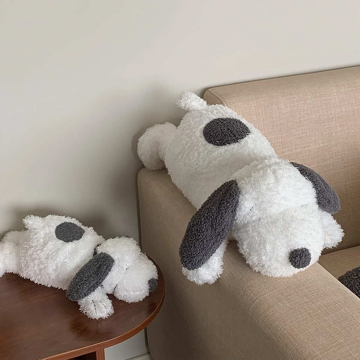 Juguete de peluche de Snoopy de gran tamaño, muñeco de peluche de Snoopy, Animal, perro blanco, almohada de juguete, sofá cama, decoración de habitación, regalos para niña