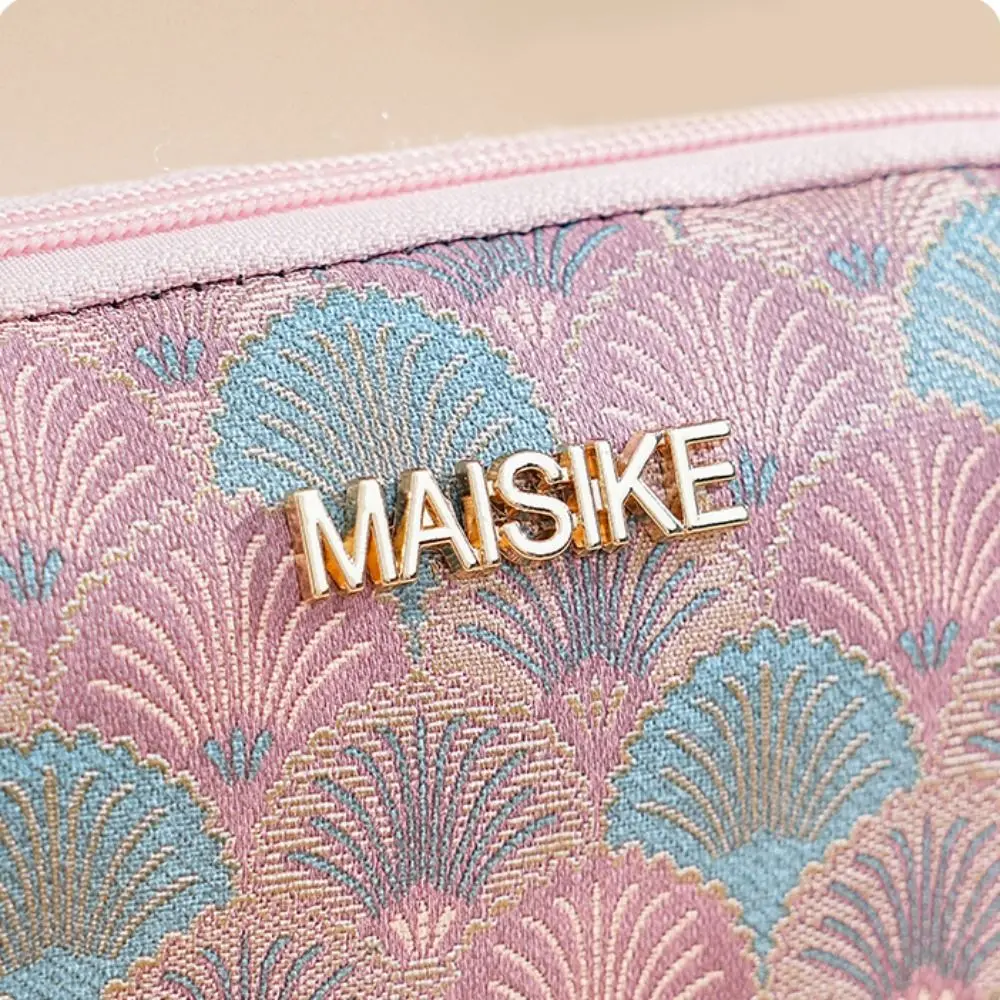 Jacquard Shell Clutch Wallet Coin Pocket Clutch Bag Embroidery Handbag Coin Purse Credit Card Holder Women Long Purse Girl