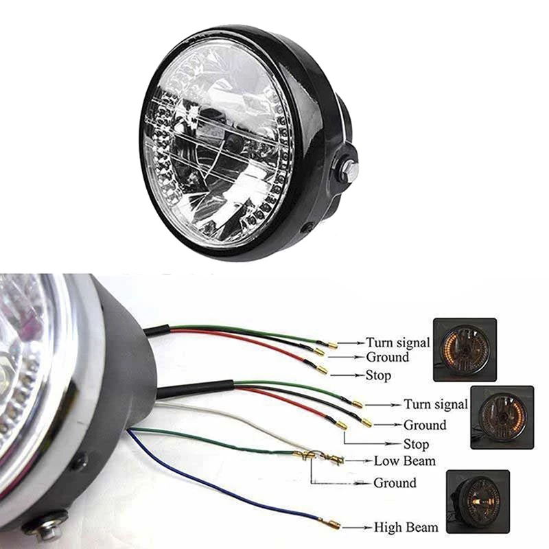Universal 6.5Inch Motorcycle Headlight LED Turn Signal Light For Motorcycle image 4
