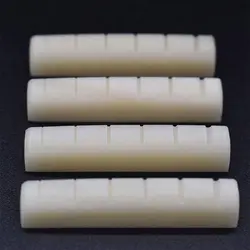 Unbleached Bone Acoustic Classical Guitar Nut Slotted Folk Nuts Upper Folk Lower And Saddle 43/44/45mm 72/74/76mm DIY Slott C8V5