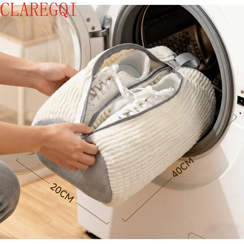 Exclusively For Dry Cleaners Shoe Washing Machine Bag Drum Washing Anti Deformation Shoe Washing Bag Lazy Artifact Reusable view 5