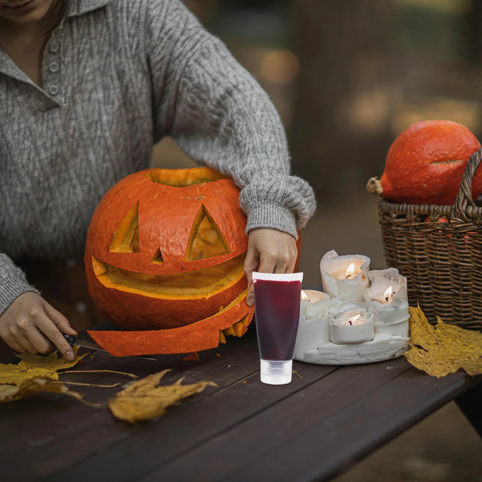 Faux sang artificiel épais lavable de 30Ml, 3 pièces, pour fête d'halloween, accessoires de farces Cosplay, maquillage de sang réaliste, vêtements pour le visage