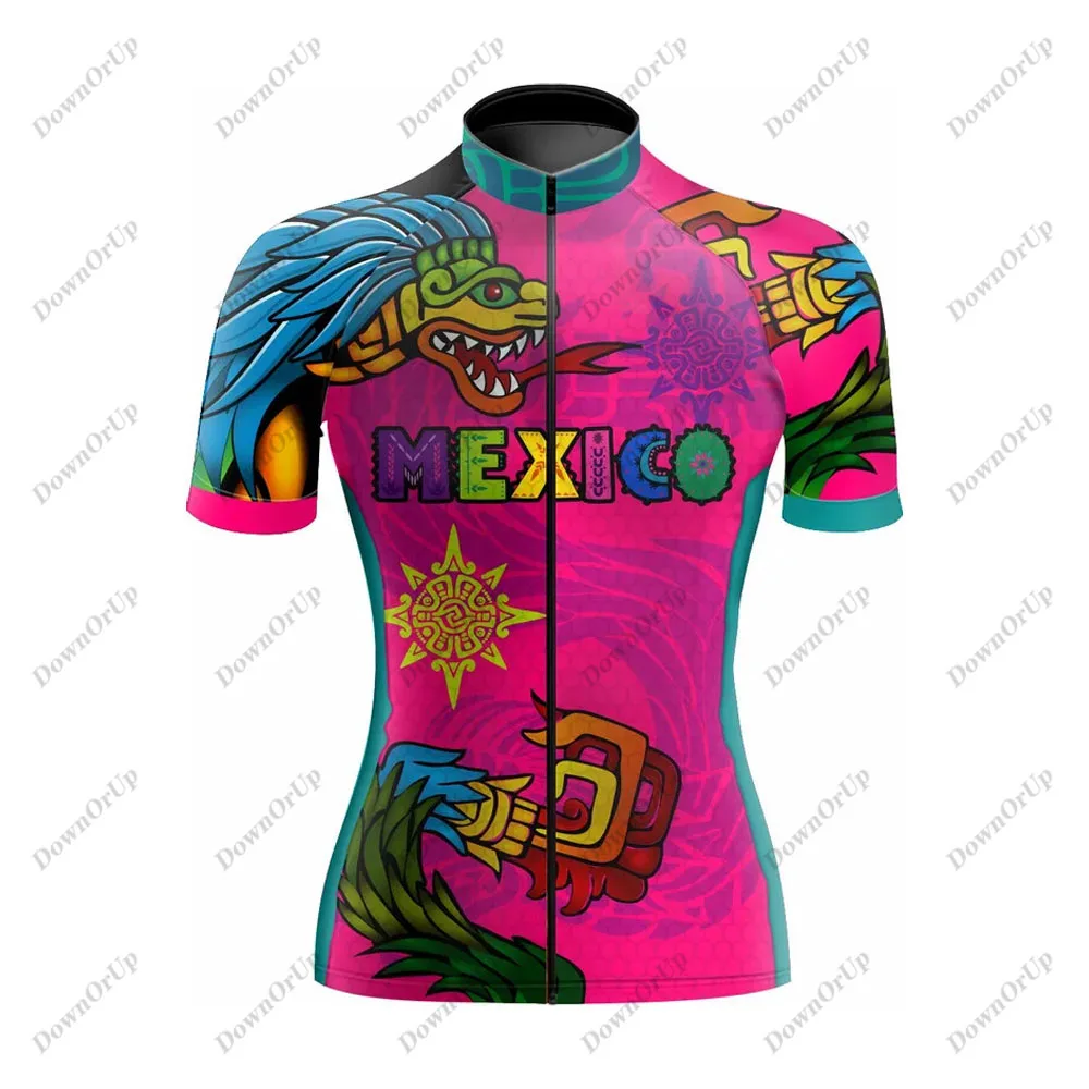 New Mexico Style Cycling Jersey Women Breathable Quick-Drying Bike Clothing MTB Road Bicycle Gear Maillot Ciclismo Femenino