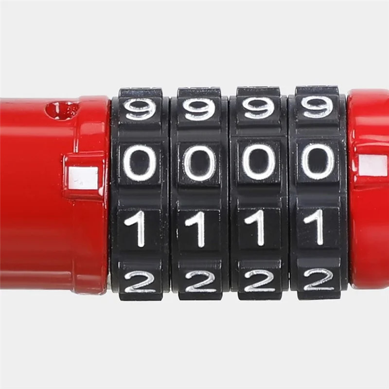 AB41-Convenient 4 Digit Code Bicycle Security Lock U Shape Anti Theft Motorcycle Ring Lock Password Lock For Outdoor Riding