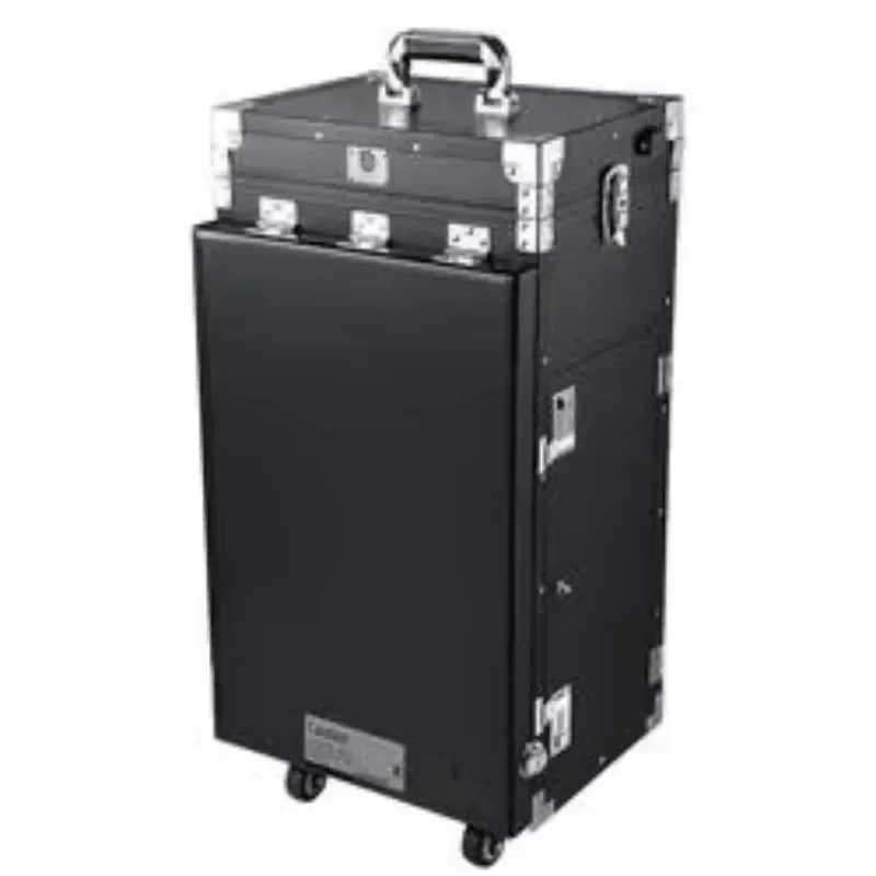 Maniküretisch, rosa/schwarz, Nageltisch, Maniküre-Workstation, zusammenklappbar, rollend, tragbar, Maniküre-Schreibtisch, Salonmöbel