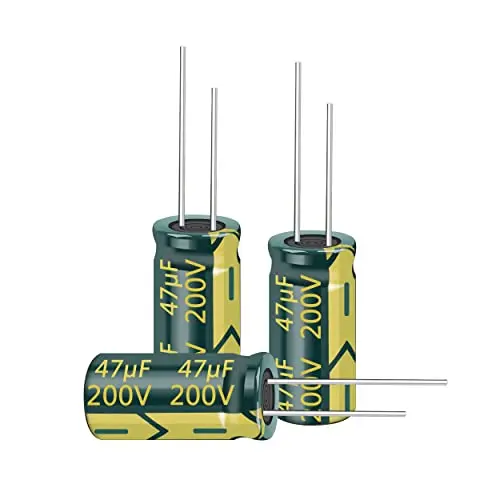 10pcs 200V 47UF Capacitor 10x20MM(0.39x0.79in) High Frequency Aluminum Electrolytic Capacitors for TV, LCD Monitor, Game