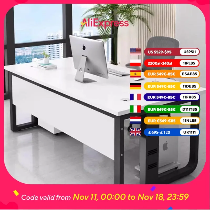 

Modern Bedroom Wide Computer Table Office Cheap Executive Study Computer Desks Gaming Set Writing Mesas De Computador Furniture