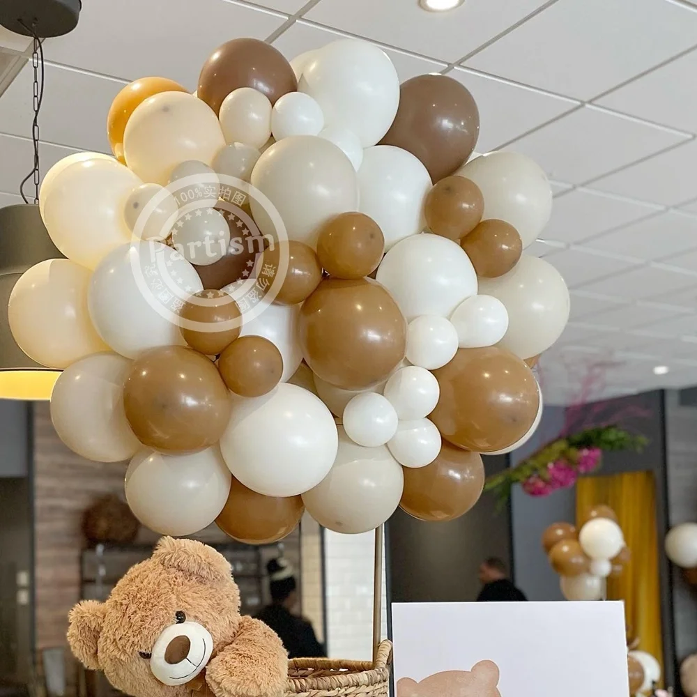 10 zoll 15/20PCS Vintage Ballon Set Retro Caramel Khaki Ballon für Geburtstag Hochzeit Party Dekoration Versorgung Kinder DIY Geschenke