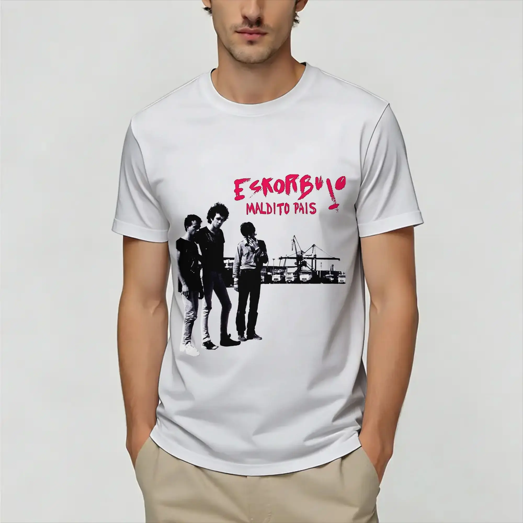 Eskorbuto Maldito Camisetas para hombre, camisetas divertidas retro, camiseta de manga corta con cuello redondo, ropa clásica de algodón