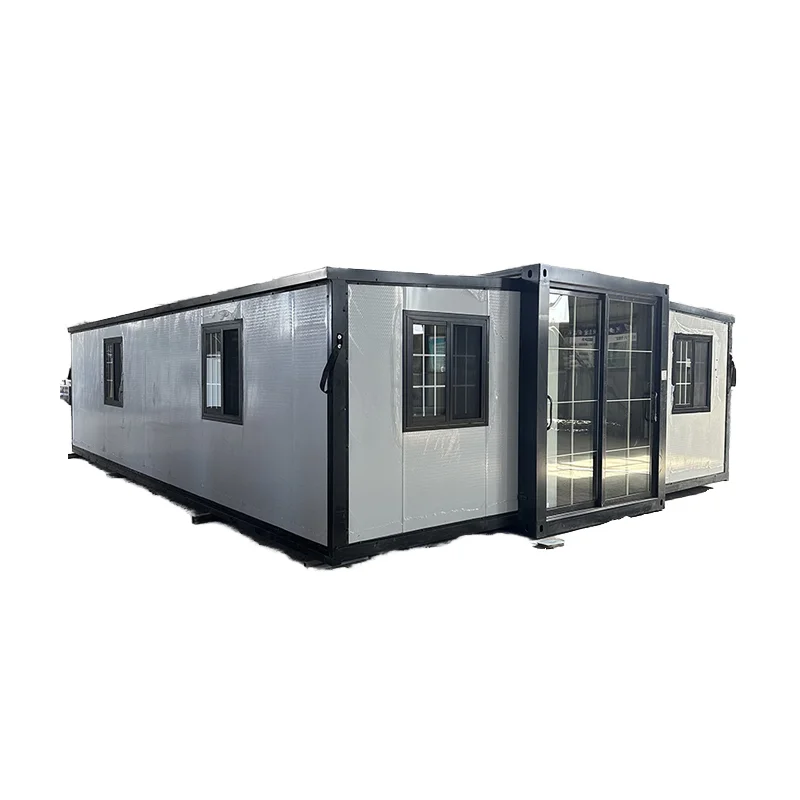 Export Australia Modern Breathable Solar Steel Wooden Container Expansion House Double-Wing Modular Office Building